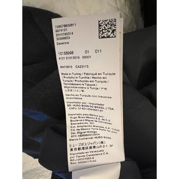 Hugo BOSS Dasenna Sheath Dress Women's Size 8 Charcoal Grey Virgin Wool Half sle - Picture 9 of 11